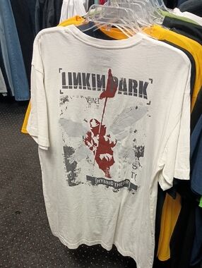 Men’s White Linkin Park  Hybrid Theory Graphic T-Shirt